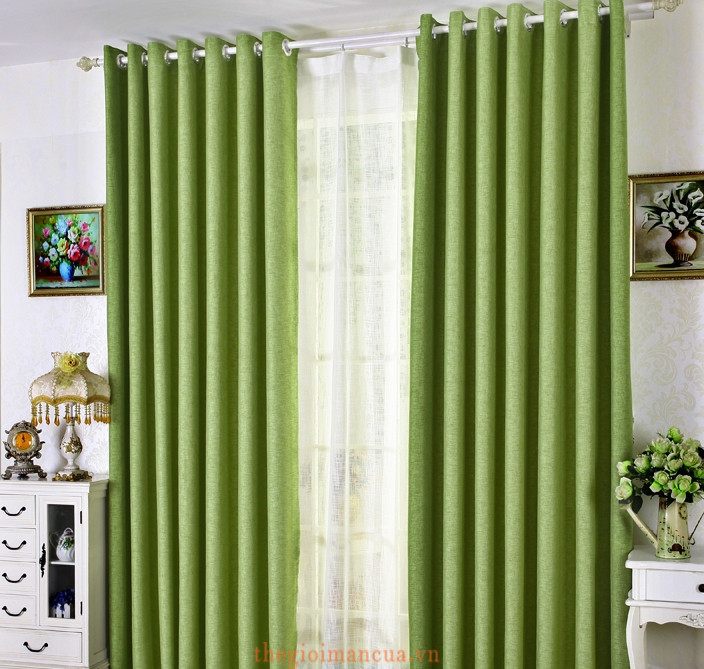 Rèm vải xanh lá - Hình ảnh 2
