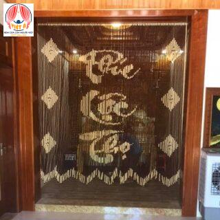 Rèm hạt gỗ che ban thờ RHG04