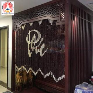 Rèm hạt gỗ che ban thờ RHG03