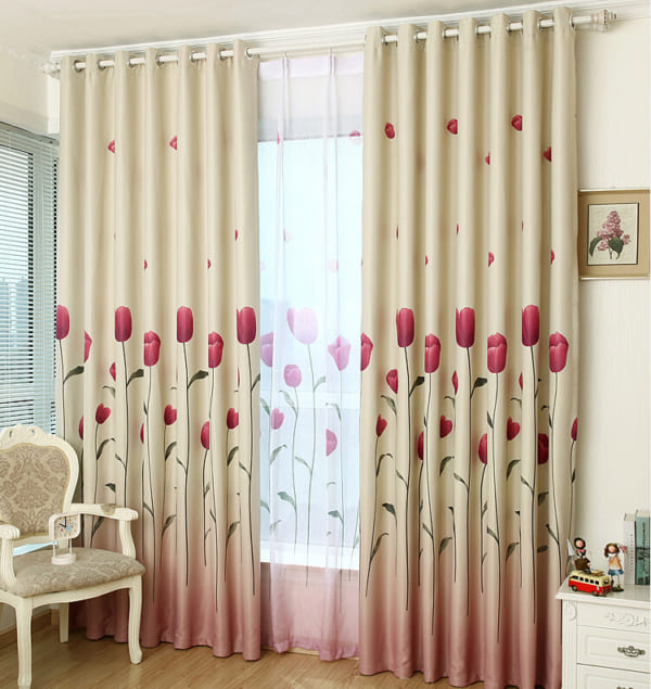 Rèm vải họa tiết RHT04