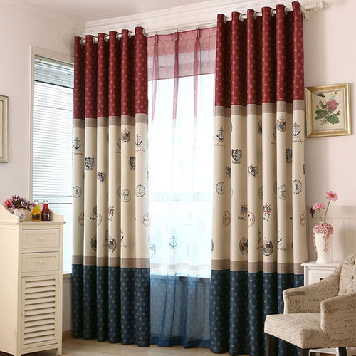 Rèm vải họa tiết RHT05