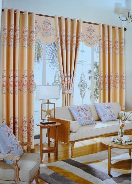 Rèm vải họa tiết RHT03